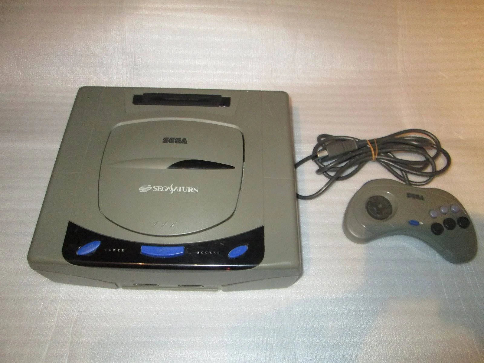 Gray Sega Saturn Console with 2 Controllers Q8716