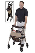Short Foldable 4-Wheel Rolling Walker with Seat and Locking Brakes Q60871