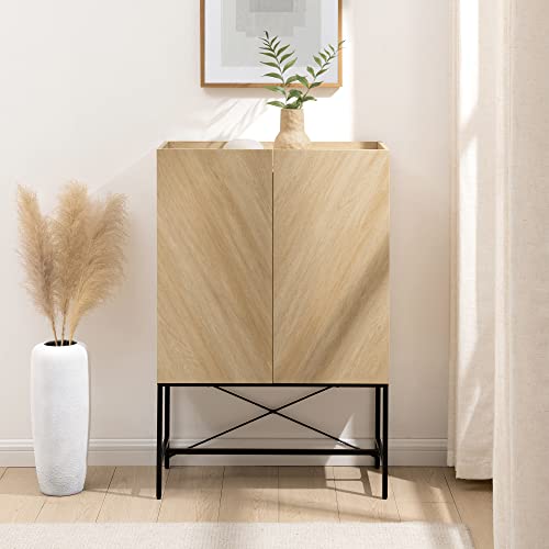 Dark Walnut 2-Door Tall Accent Cabinet Q4487