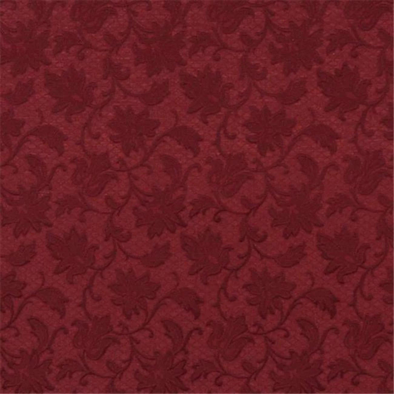 Burgundy Floral Jacquard Woven Upholstery Fabric I914