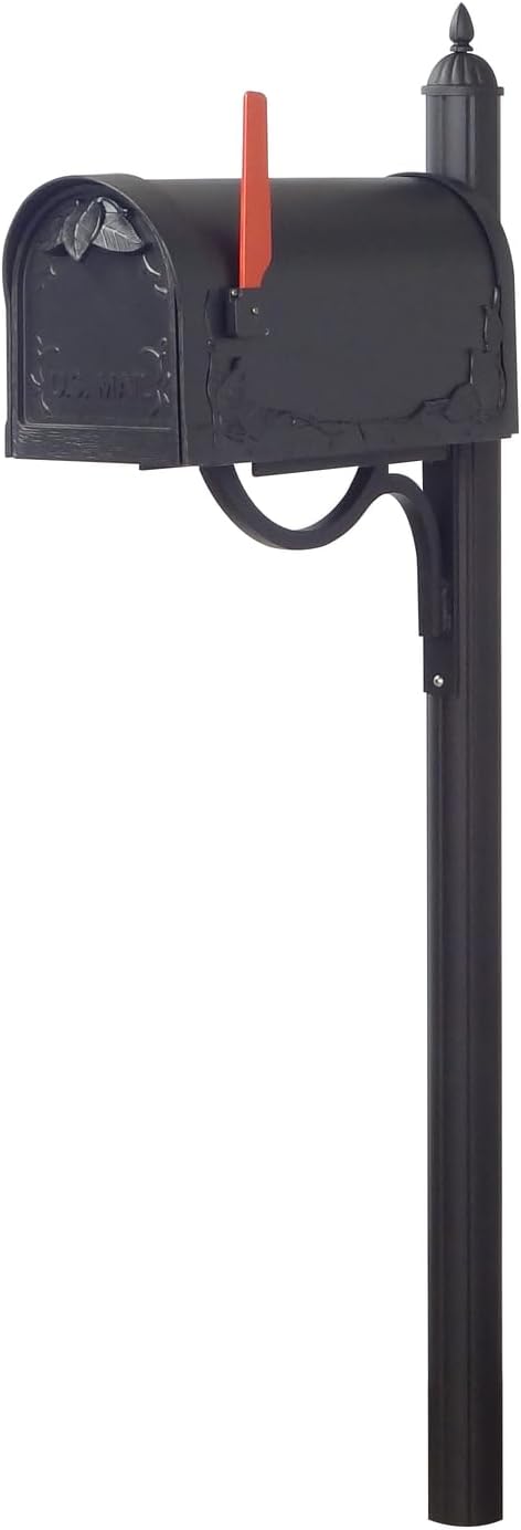 Floral Mailbox with Locking Insert and Mailbox Post I749