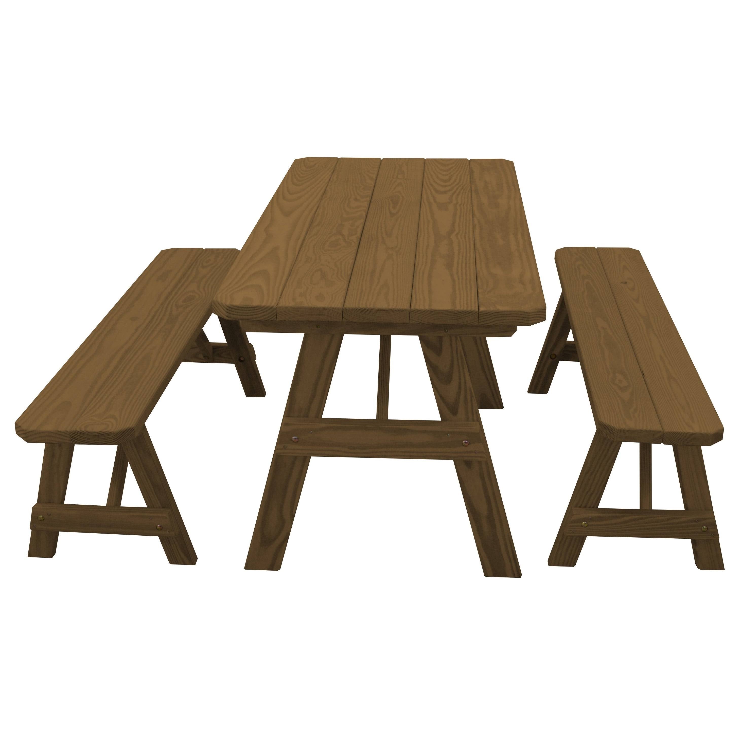 Pine Picnic Table with 2 Benches O925534