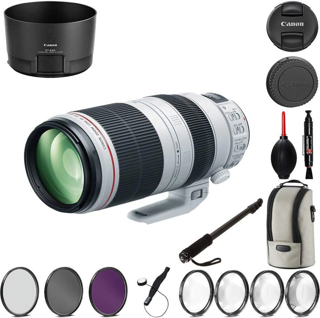 EF 100-400mm f/4.5-5.6L is II USM Lens Bundle with Manufacturer Accessories E156297