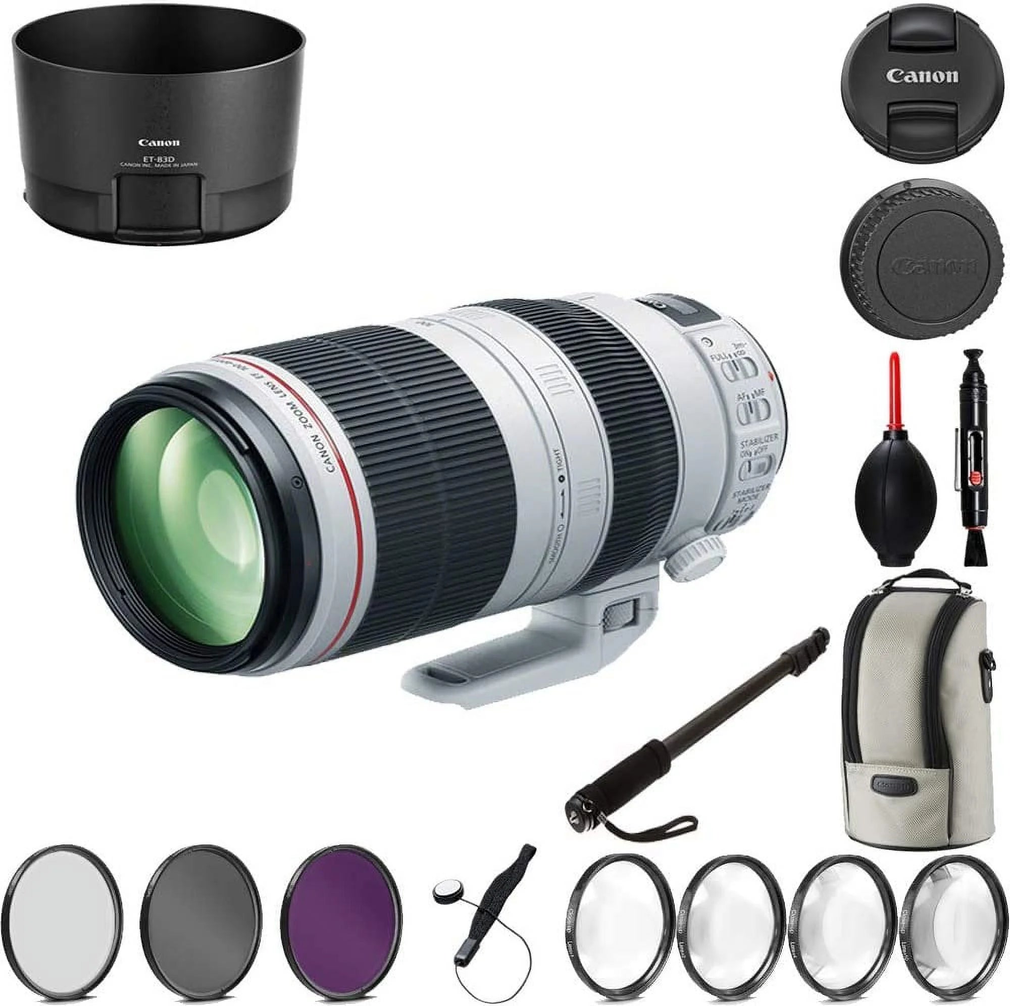 EF 100-400mm f/4.5-5.6L is II USM Lens Bundle with Manufacturer Accessories E156297