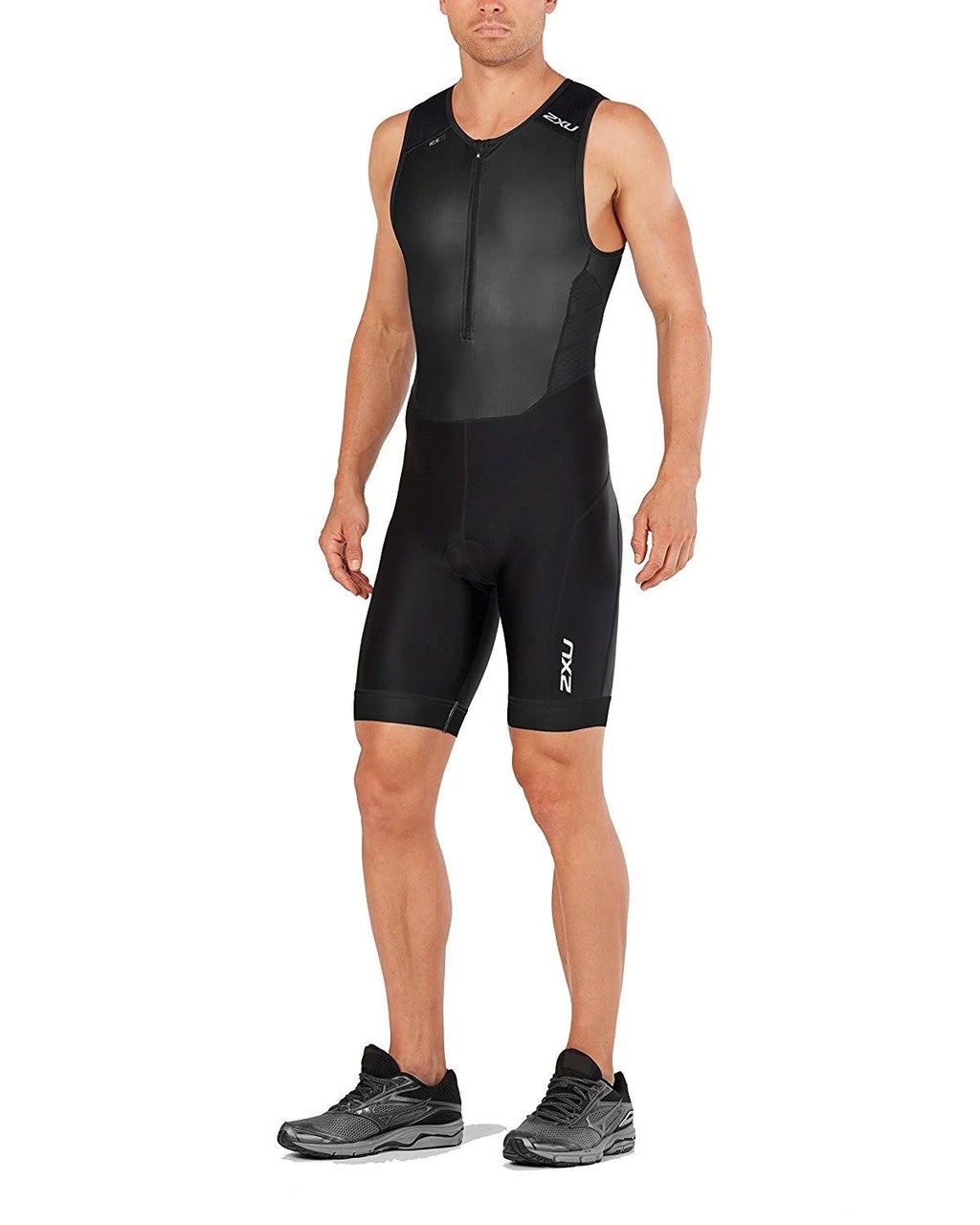 Black Front Zip Trisuit A278