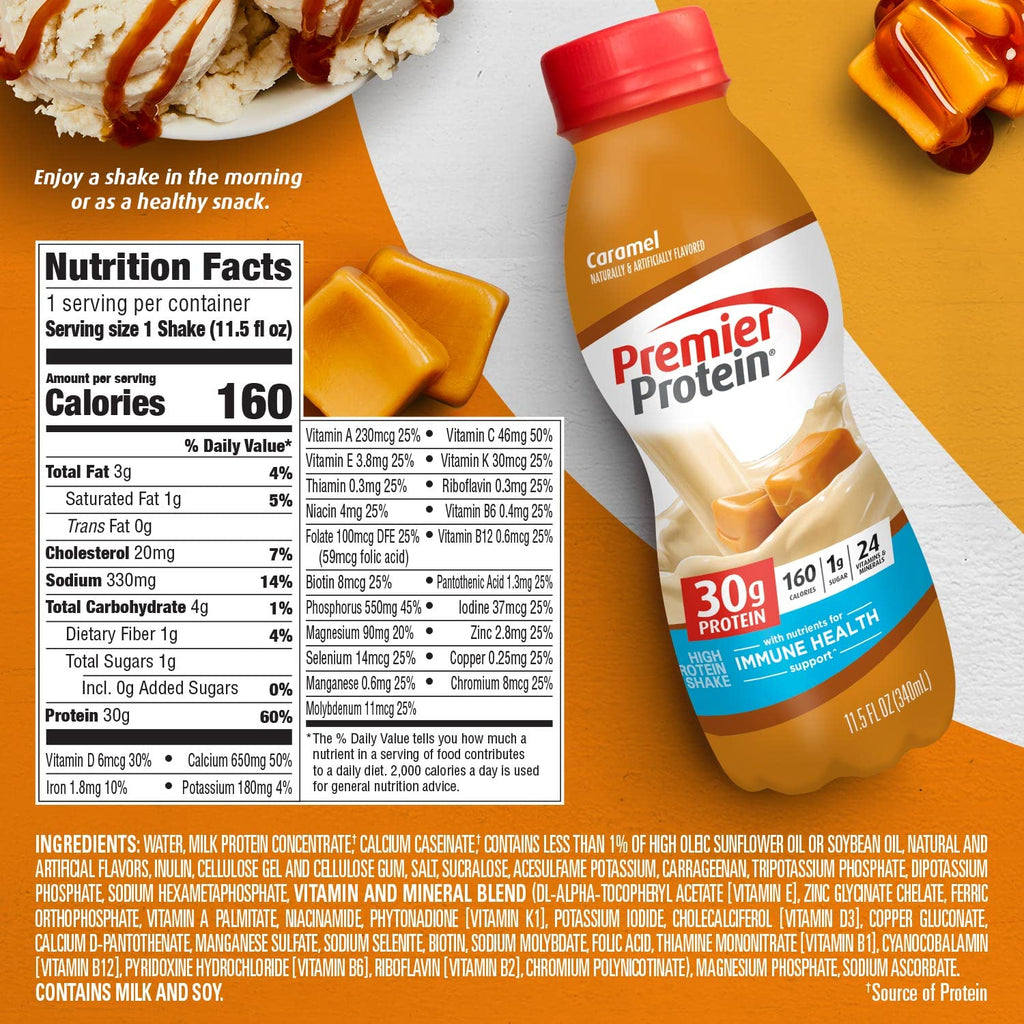 Caramel Protein Shake, 30g Protein, 1g Sugar, 11.5 fl oz R929830