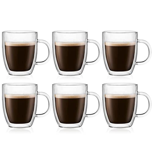 10oz Double Wall Insulated Glass Mug Set of 2 A768013