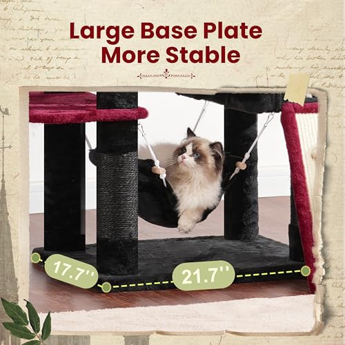 71'' Multi-Level Cat Tower with 2 Scratching Boards 7 Posts, Smoky Gray Z397373