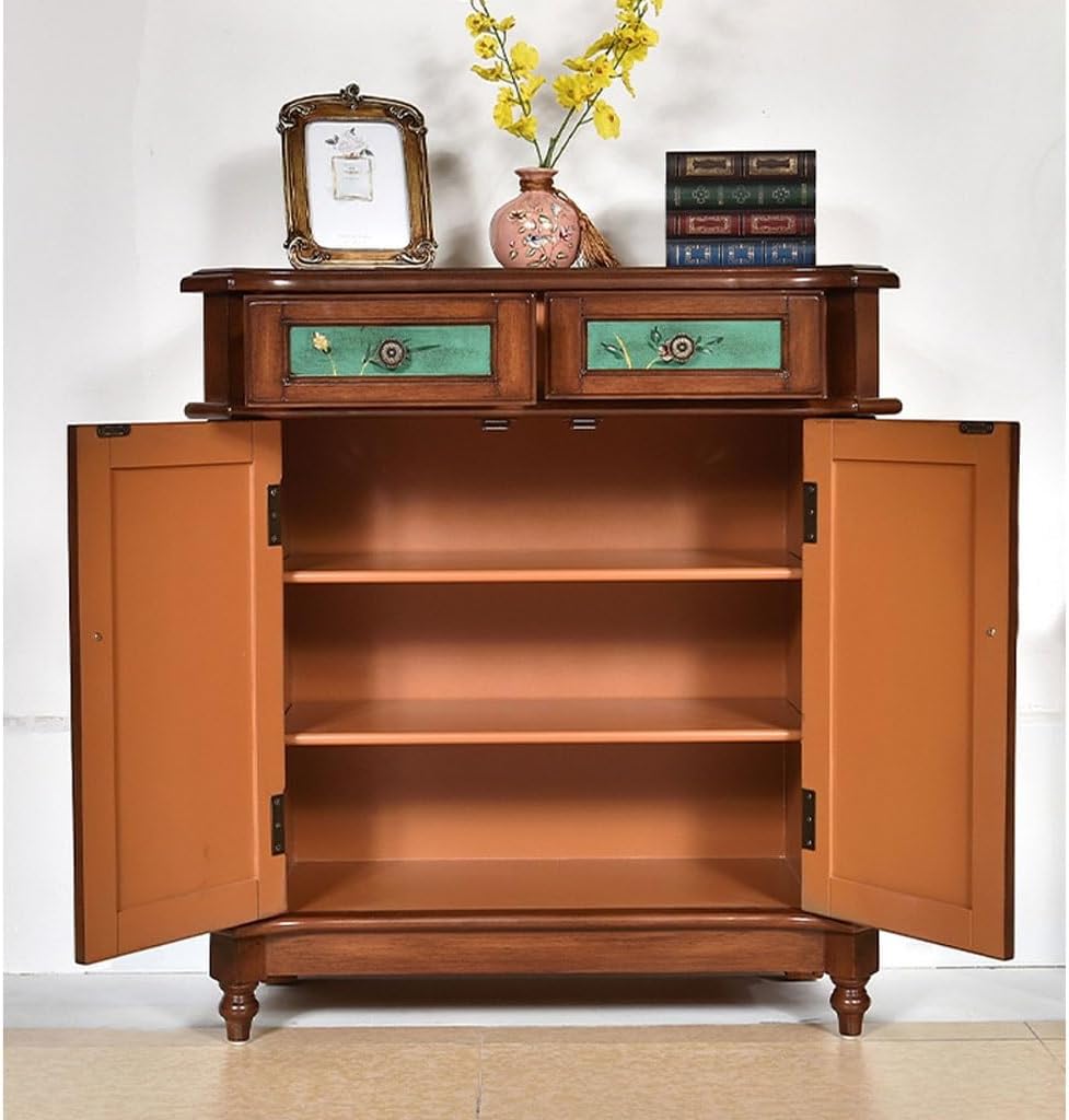 Pastoral Painted Retro Old Furniture Storage Drawer Sideboard P23520