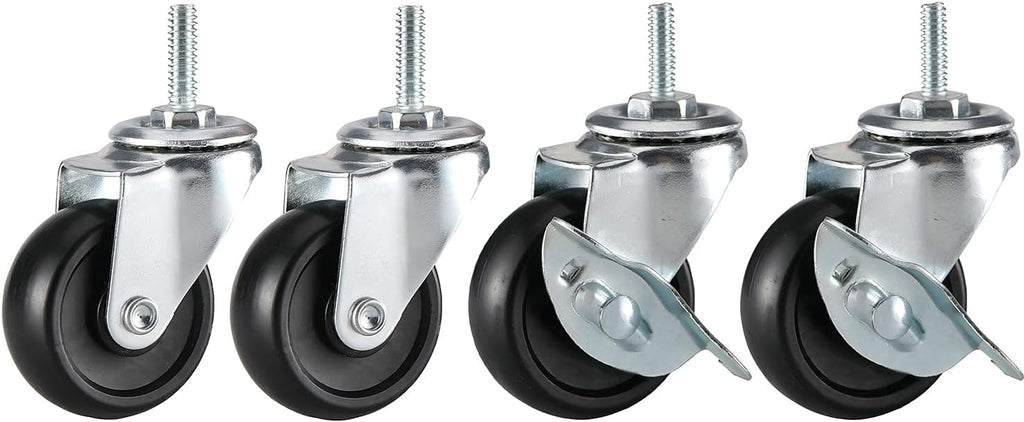 Set of 4 Black Heavy Duty Caster Roller Wheels R20428