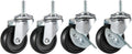 Set of 4 Black Heavy Duty Caster Roller Wheels R20428
