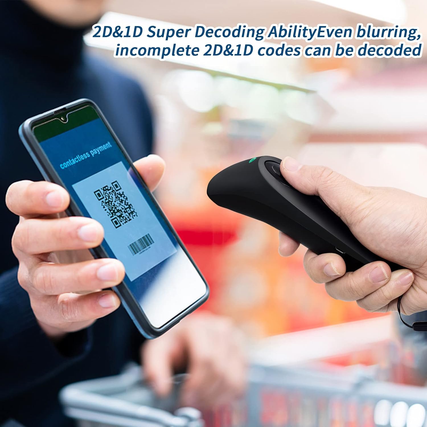 2 Pack Bluetooth Wireless Barcode Scanner Y45415