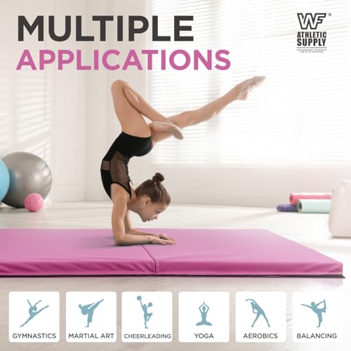 10' x 4' 4-Fold Folding Exercise Mat with Carrying Handles & Velcro Design L383810