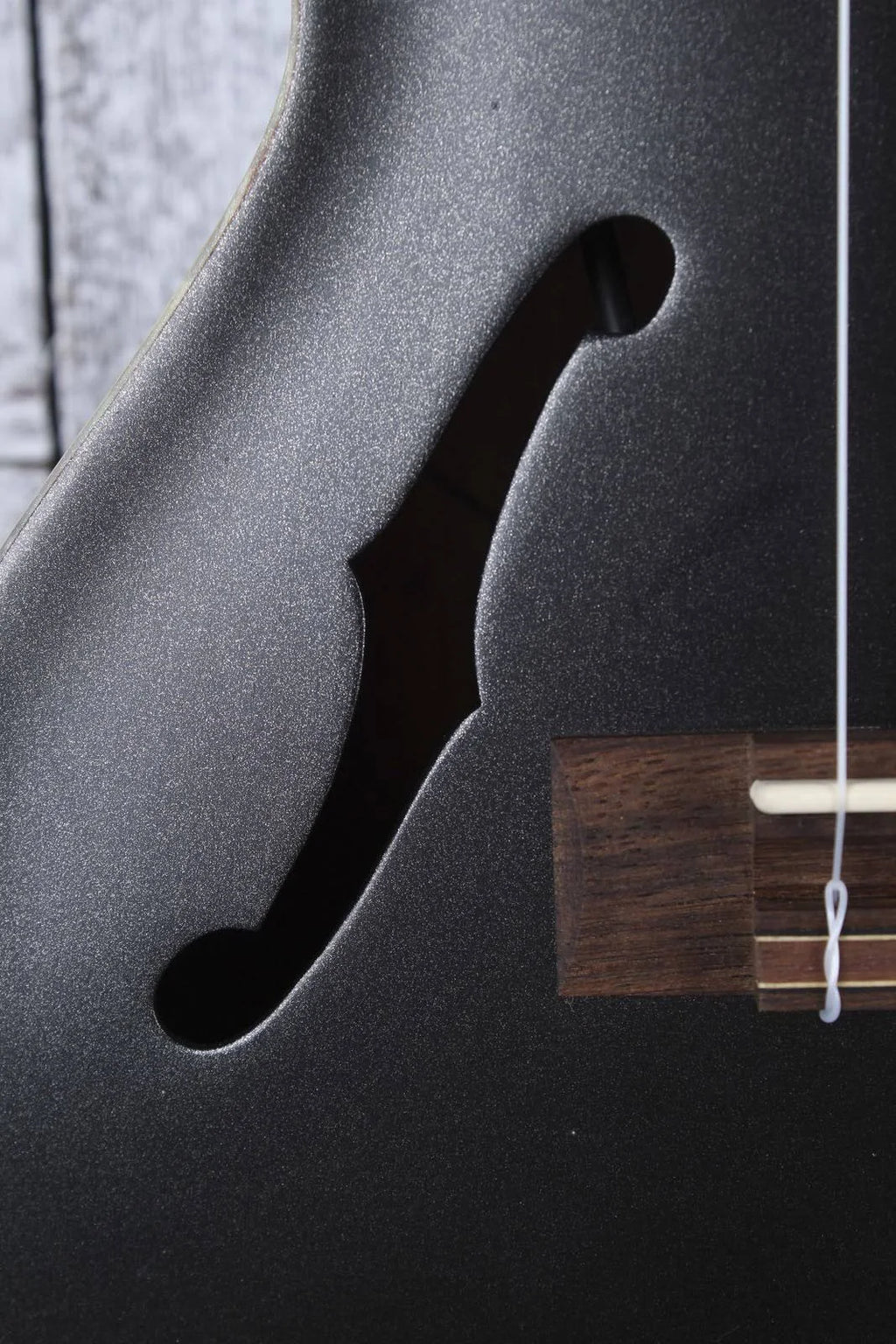 Metallic Black Archtop Tenor Ukulele H321866