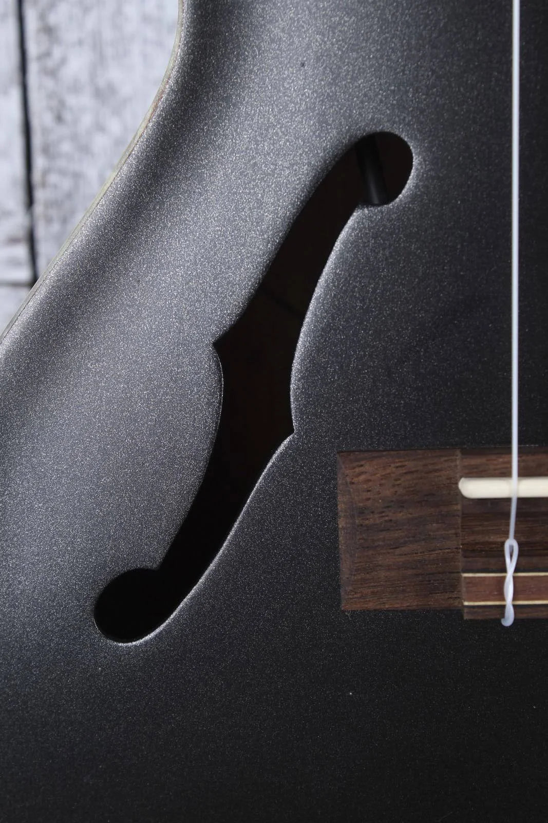 Metallic Black Archtop Tenor Ukulele H321866
