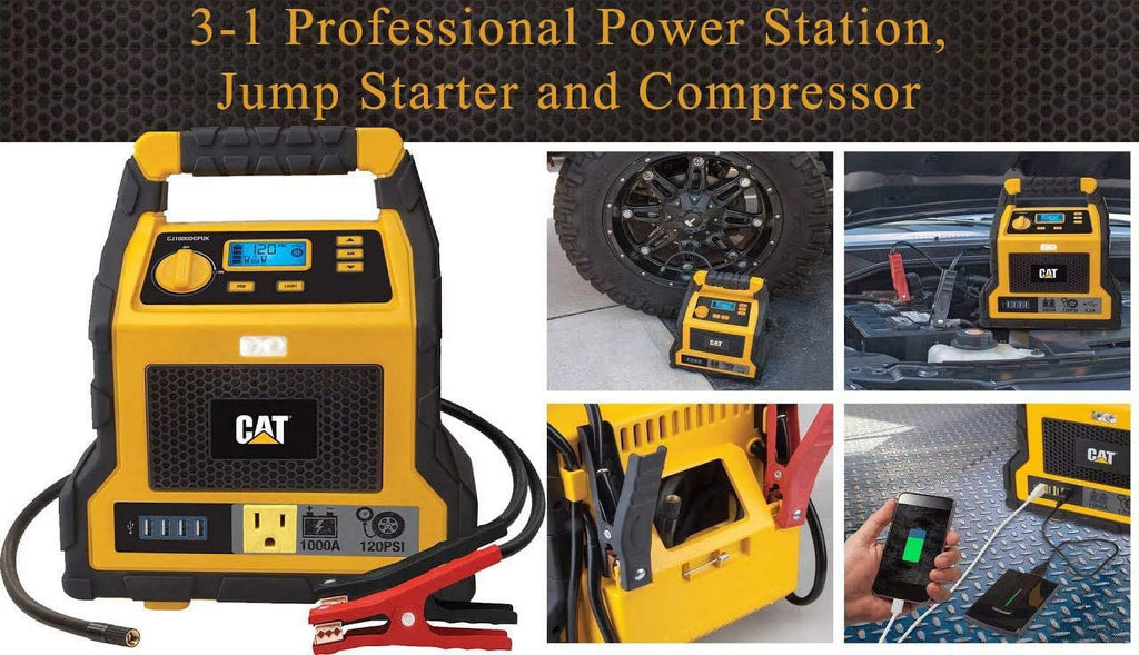 3-in-1 1000Amp Power Station with Jump Starter and Compressor G8880