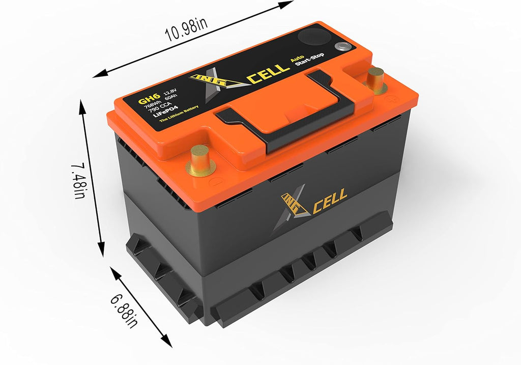 12V 60AH 768WH 790CCA LIFEPO4 Battery Y9674
