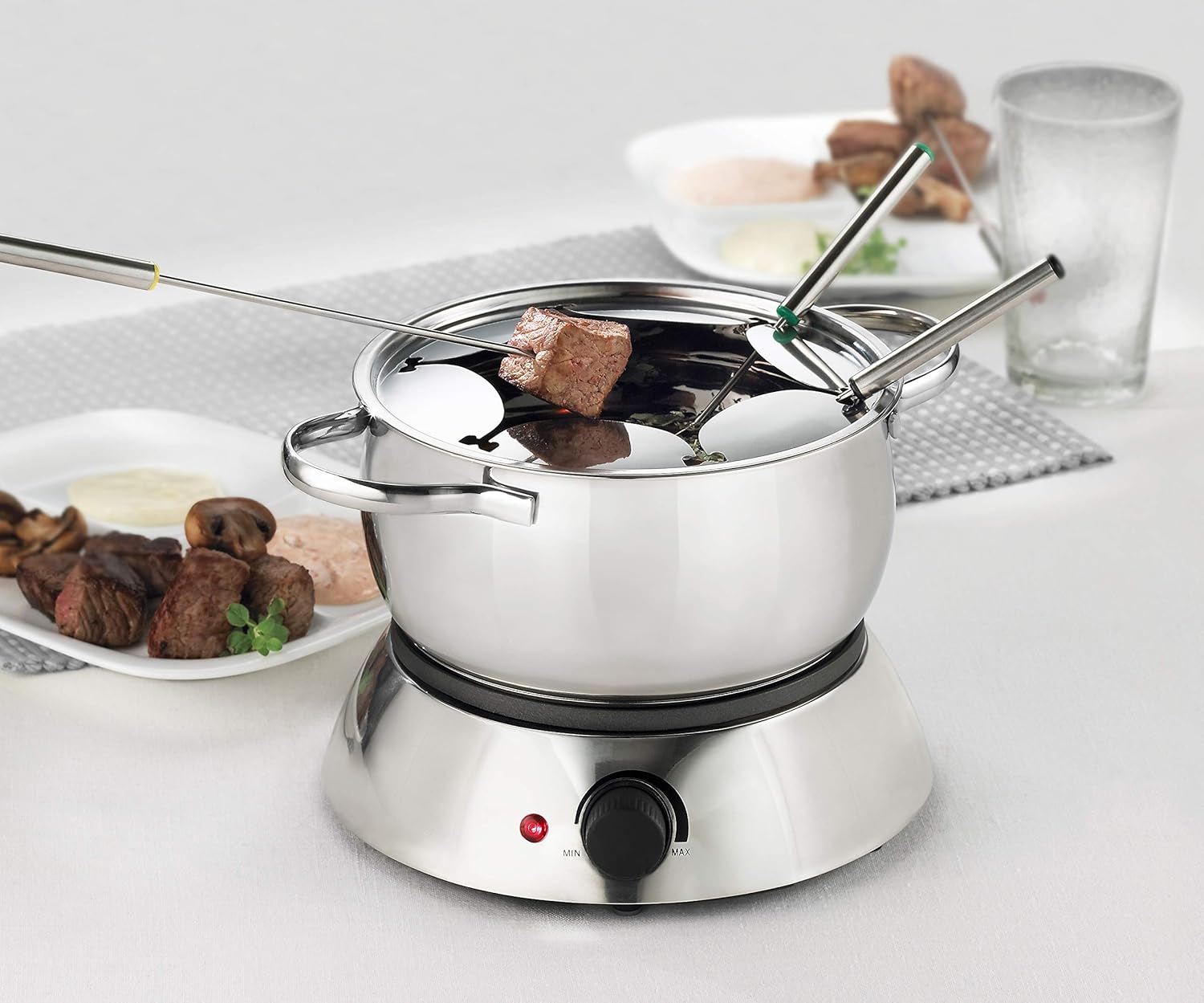 3-in-1 Electric Fondue Set, 81 Ounce, Silver M5506