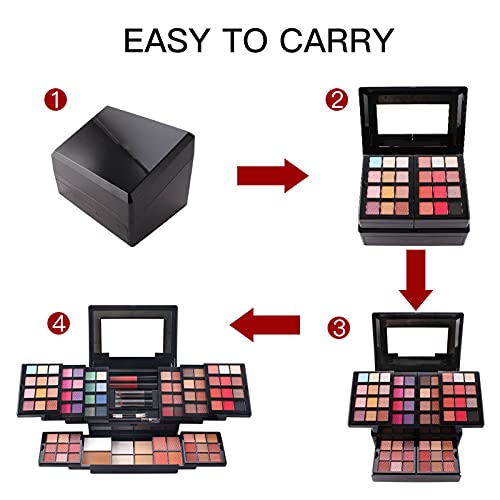 All-in-one Makeup Kit with Eyeshadow Palette Lipstick Blush Foundation Concealer Face Powder Mascara Lipgloss Brush A1500