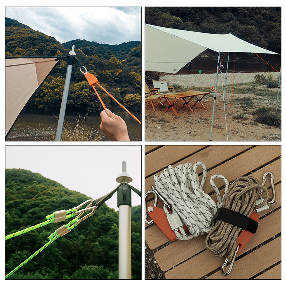 Camping Rope with Ratchet Pulley Guy Lines Q22916