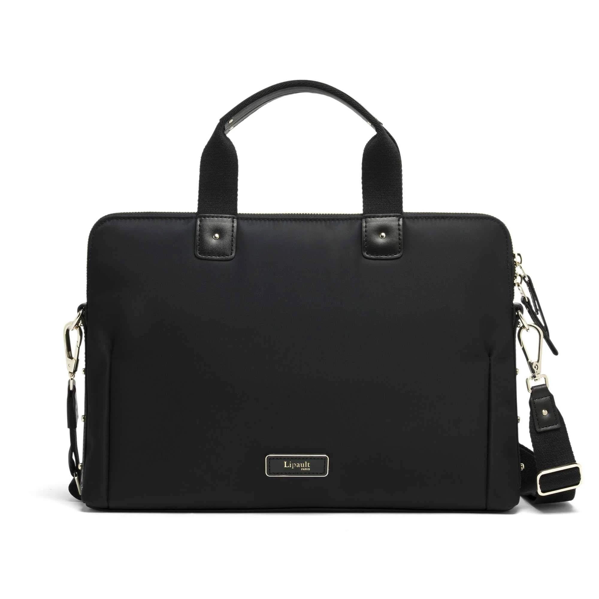 Jet Black Slim Laptop Bag Z9394