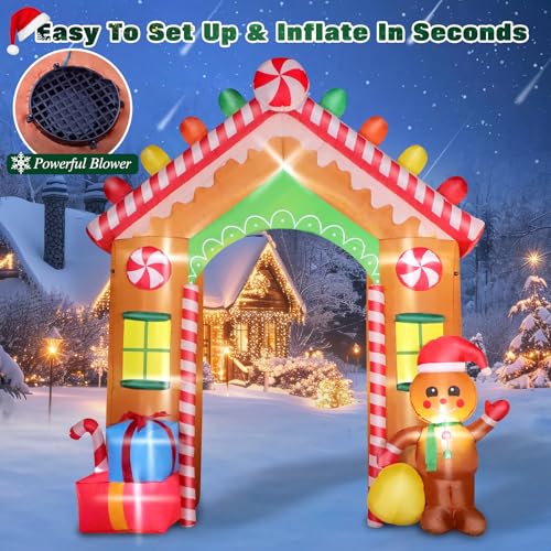 10 FT Christmas Inflatable Santa Claus with LED Lights H89938