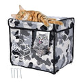 Insulated Waterproof Oxford Cloth Cat Shelter (Green) Q656053