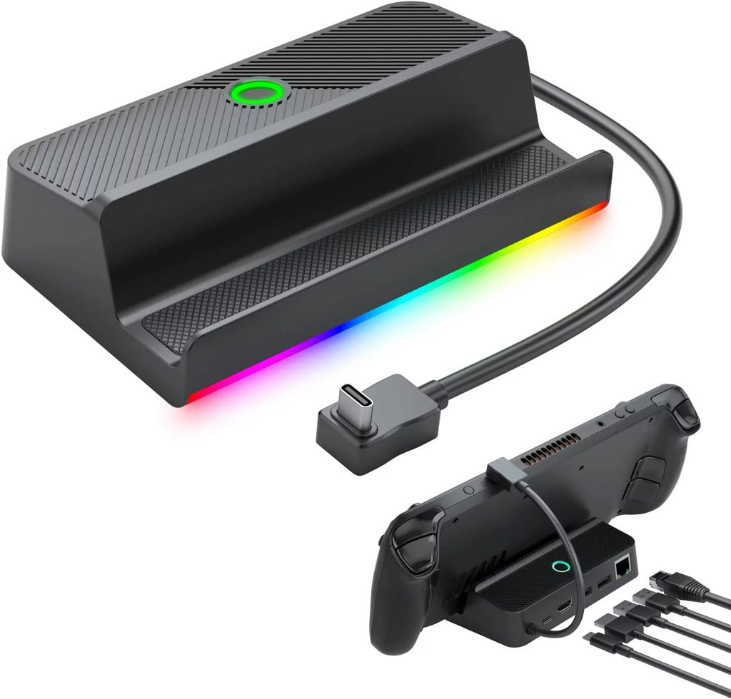 Steam Deck Dock with Gigabit Ethernet, HD 2.0, 2 USB-A, 100W Charging Port Z620691