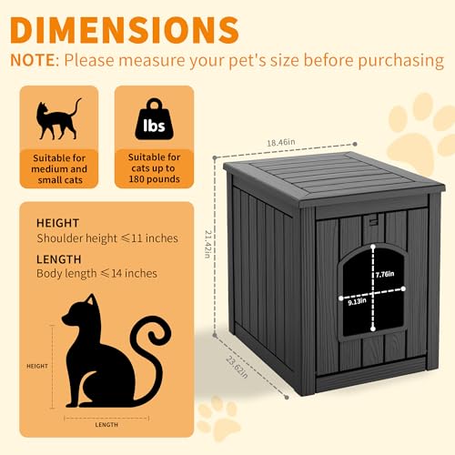 Weatherproof Resin Cat House N73280