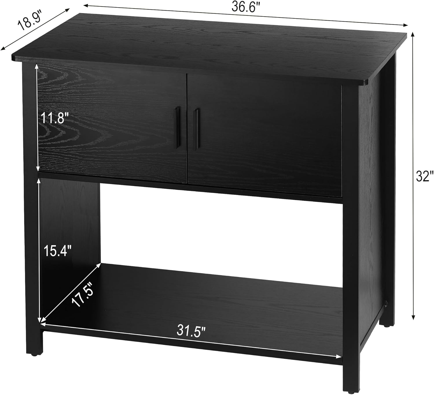 Aquarium Stand, 40-50 Gallon, Metal Frame, 18.9" D x 36.6" W x 32" H P564404