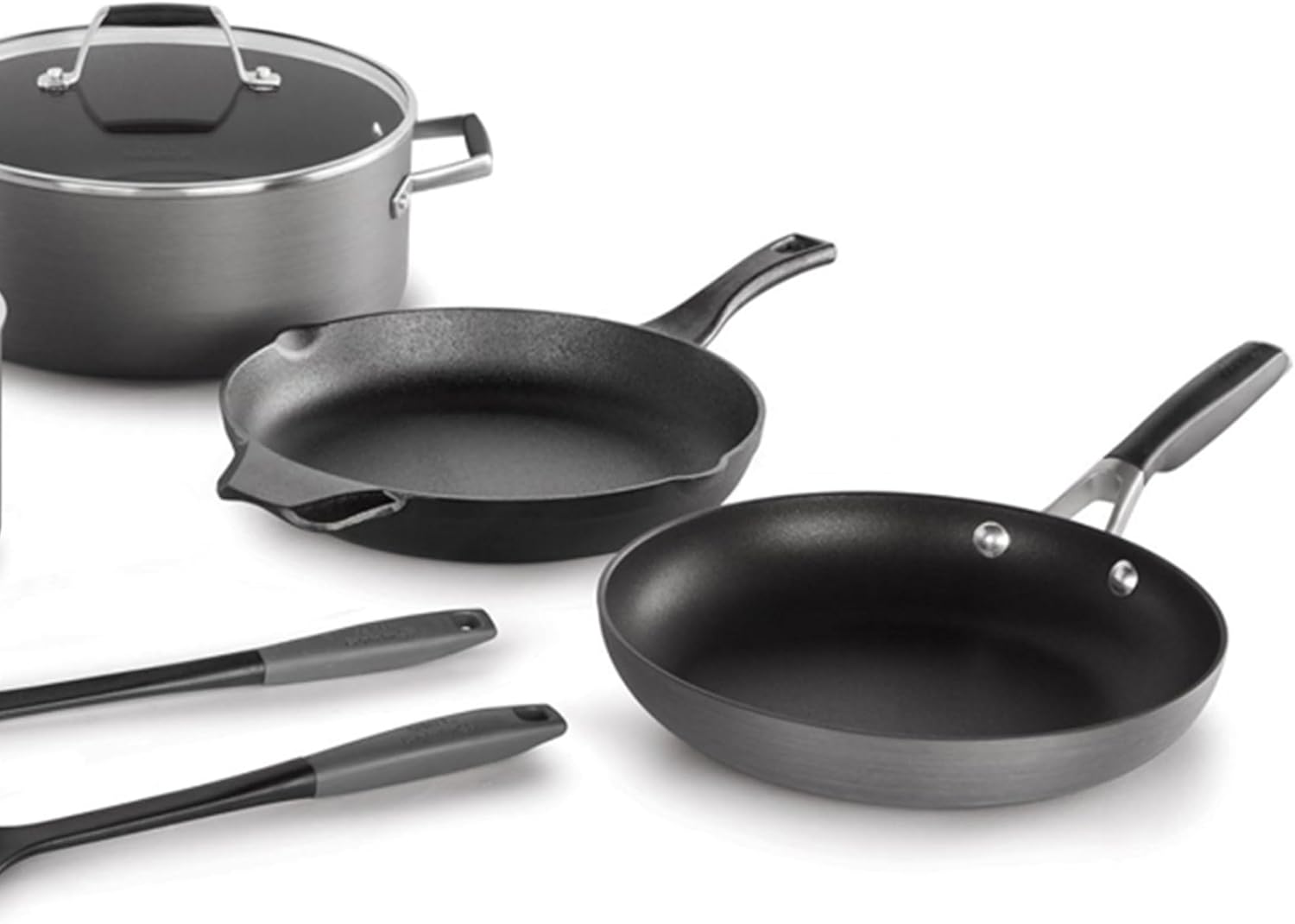 10 Piece Hard Anodized Nonstick Pots and Pans Cookware Set S8014