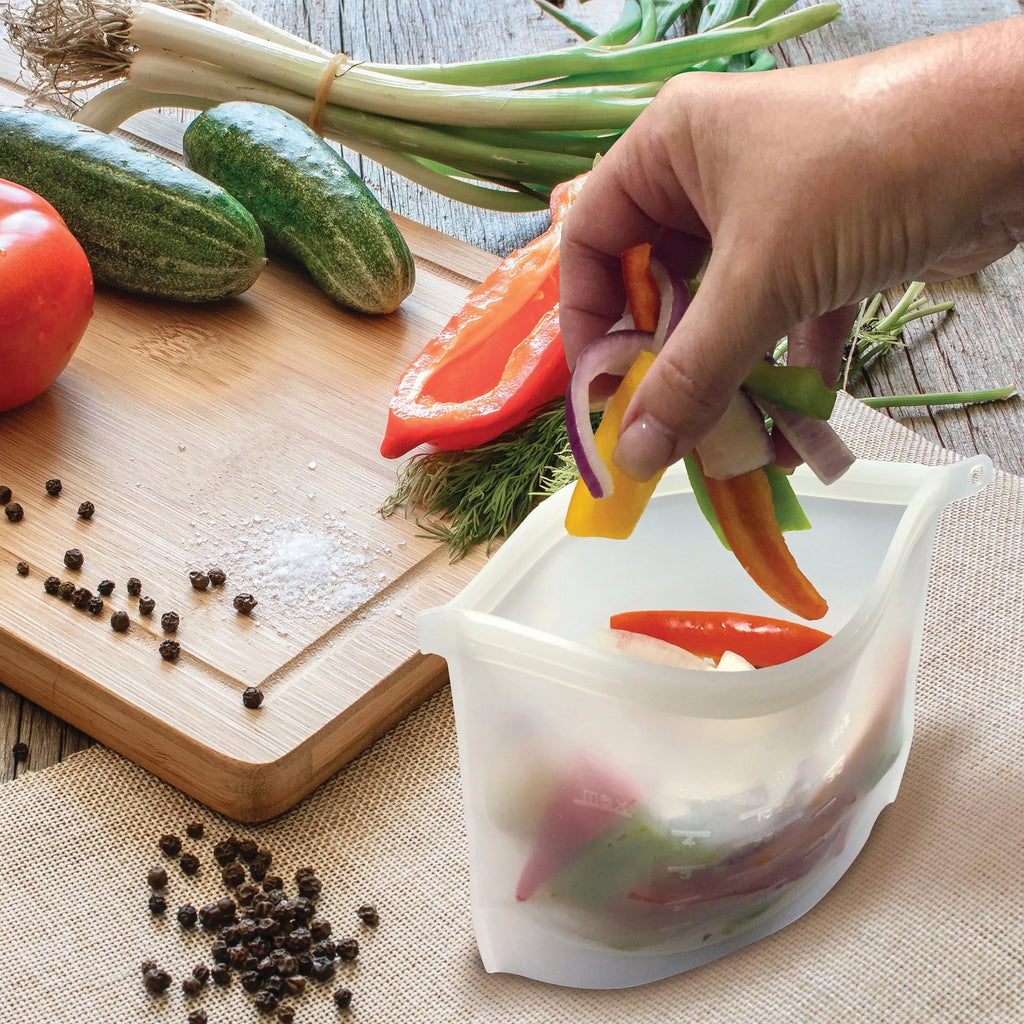 Silicone Reusable Food Storage Bags Set of 6 V25422