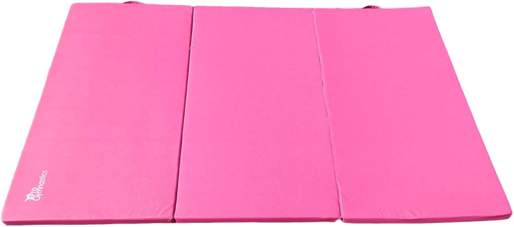 Extra Thick High Density Anti-Tear Gymnastics Gym Folding Exercise Mats (Pink) K381293