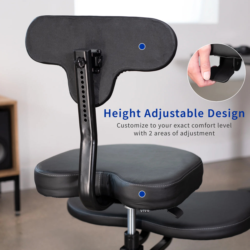 Black Ergonomic Cross Legged Swivel Chair B83023