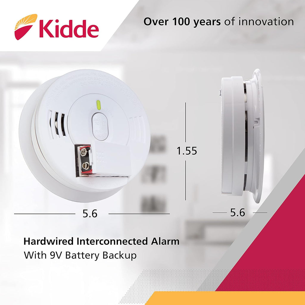 120V AC Wire-In Smoke Alarm with Battery Backup L812