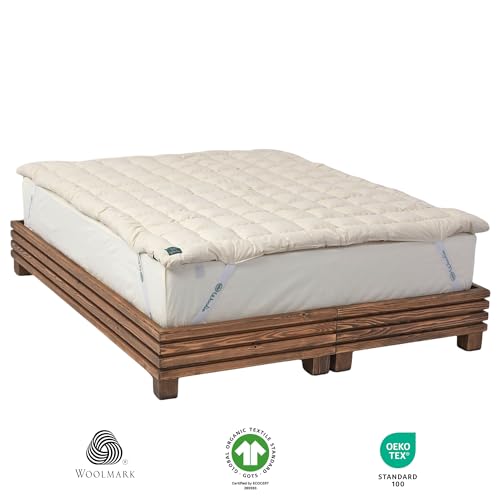 Organic Merino Wool Pillow Top Mattress Topper - 2", Queen O213967