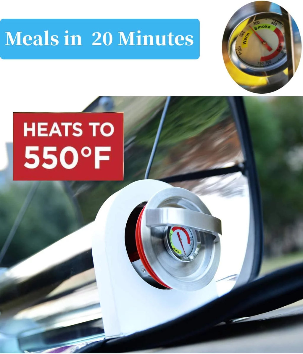 4.5L Large Capacity Solar Cooker Outdoor Oven with Thermometer K267714
