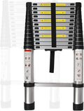 Aluminum Telescopic Extension Ladder, 330 lbs Capacity, 14.5FT F631531
