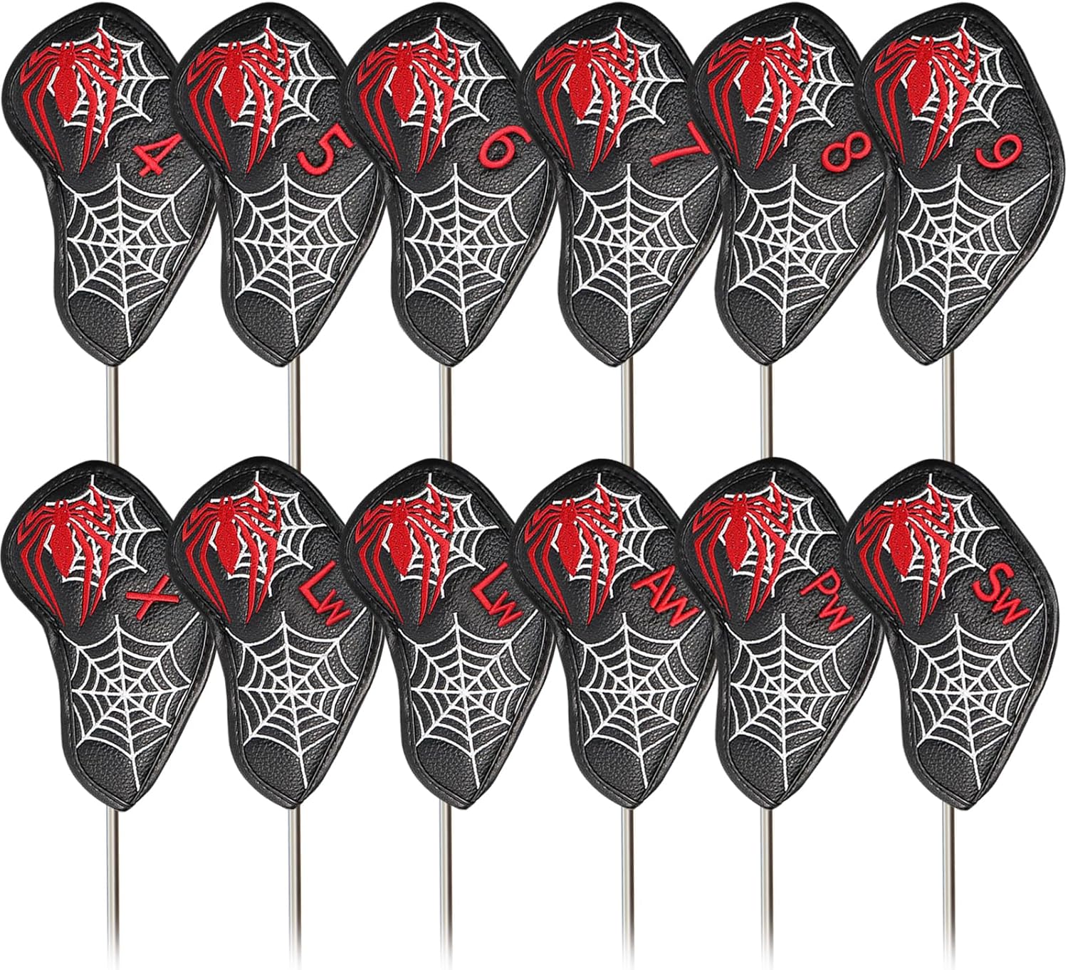 8 Piece Synthetic Leather Golf Iron Head Cover Set V3125