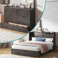 Murphy Bed with USB Charging Station, Memory Foam Queen Size Mattress, Storage Drawer N782