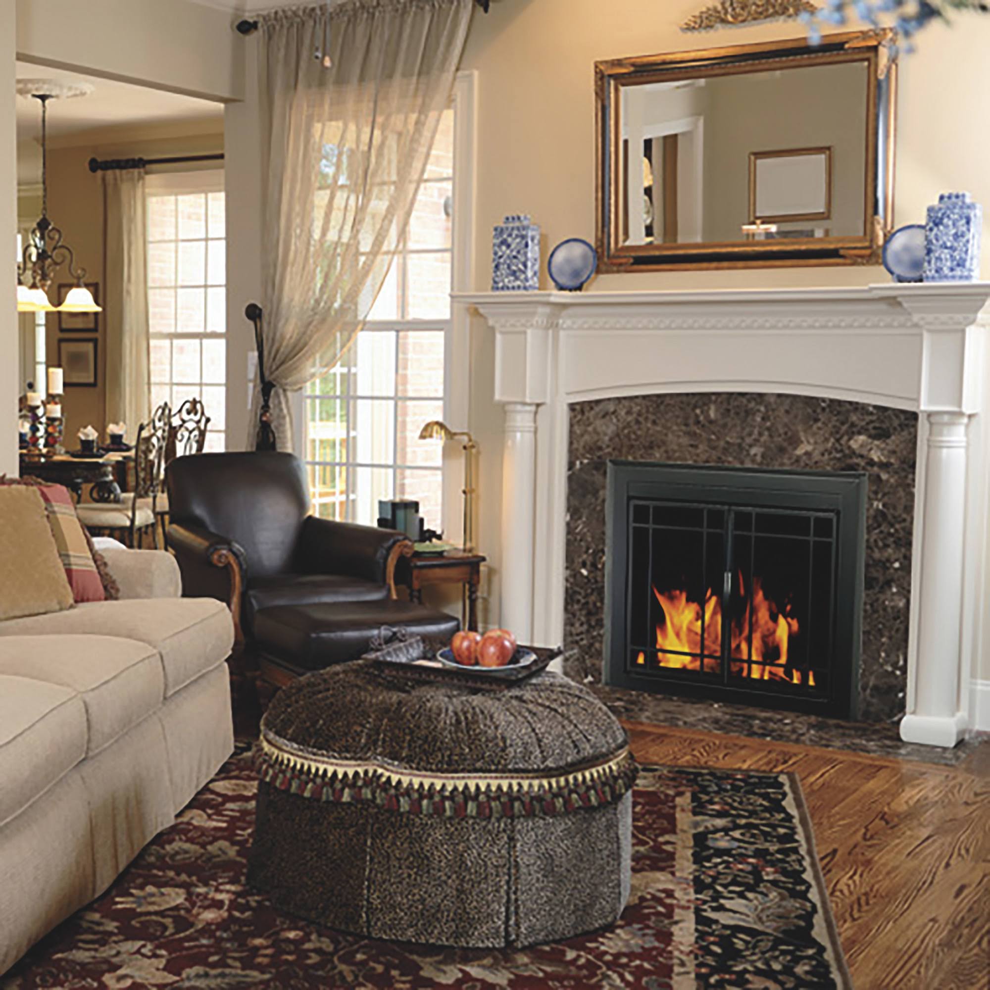 Small Glass Fireplace Doors K98888