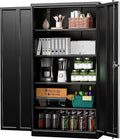 72'' Metal Storage Cabinet with 4 Adjustable Shelves Y640