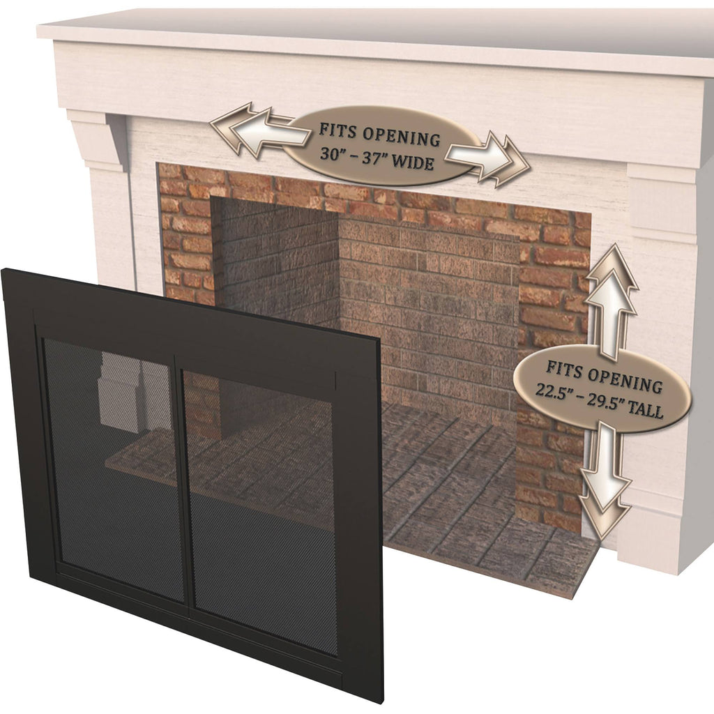 Small Glass Fireplace Doors K98888