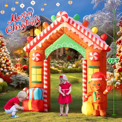 10 FT Christmas Inflatable Santa Claus with LED Lights H89938