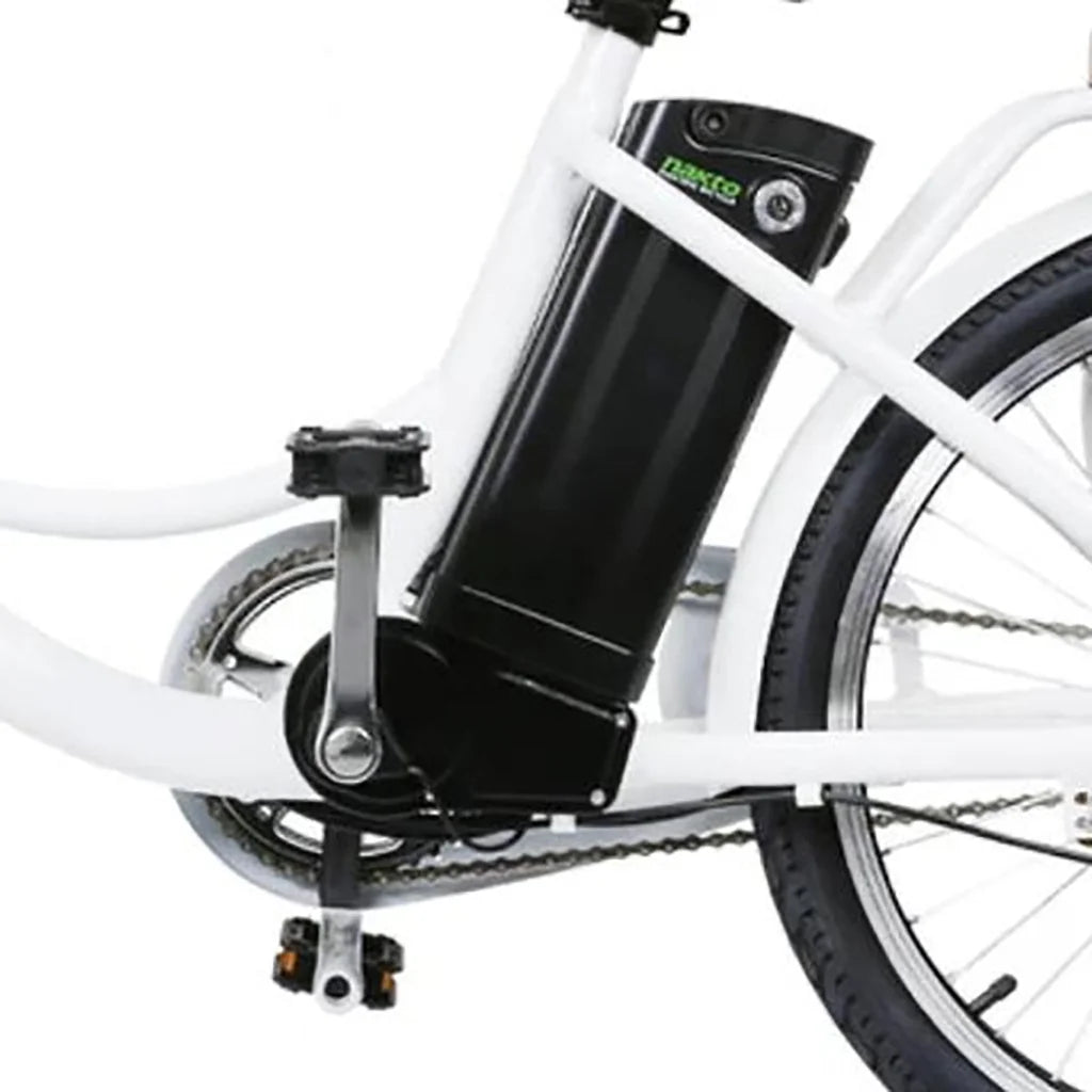 White 22" Electric Bicycle 250 W 36 V 10 Ah Lithium-Ion Battery G97557