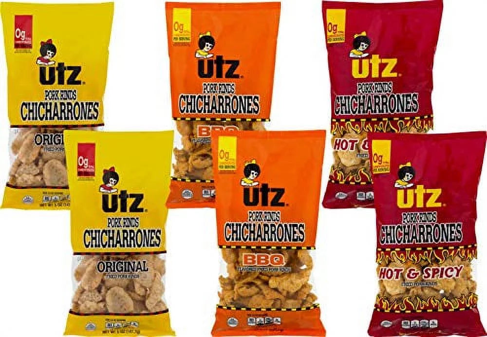 Variety 6-Pack 5 oz. Fried Pork Rinds U160