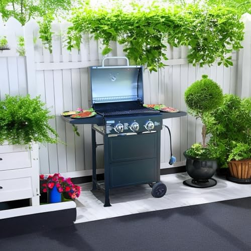 3 Burner Propane Gas Grill with Thermometer H84363