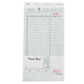Carbon Backed Guest Check Board - 2 Part Green, 15 Line, 4.20 x 8.25 inch - 2500 per CASE C9149
