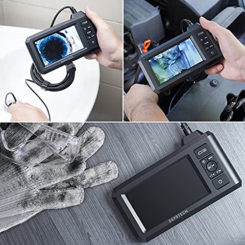 5.5mm 1080P HD Digital Borescope Inspection Camera with 4.3 Inch LCD Screen and 16.5FT Semi-Rigid Cable J2326