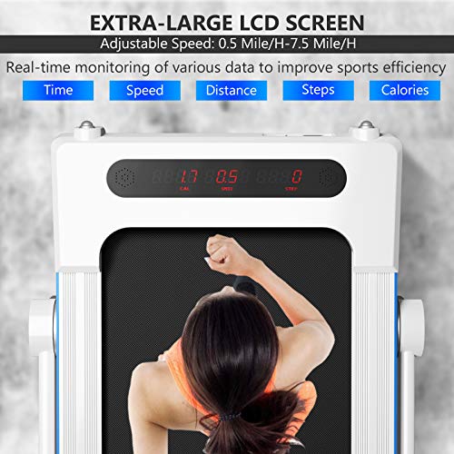 3-in-1 Folding Electric Treadmill with Large Desk Q3284